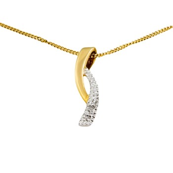9ct gold Diamond Pendant with chain